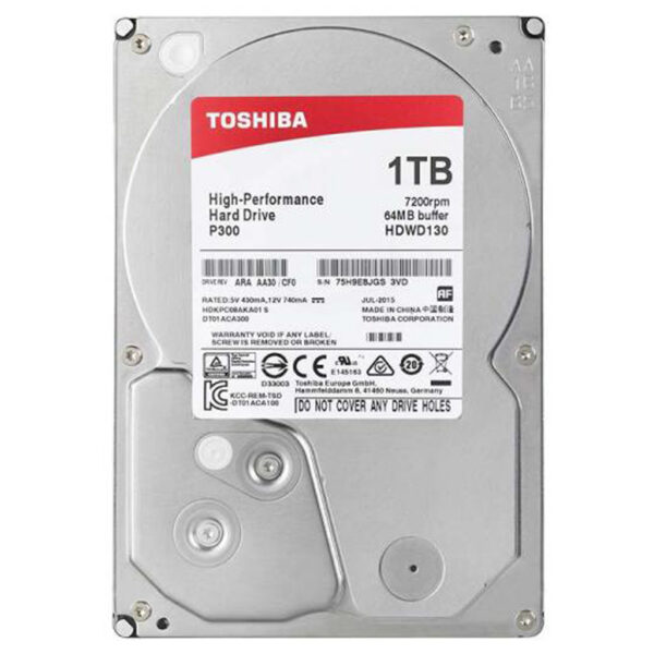 Toshiba P300 1TB 7200 RPM Computing Desktop Internal Hard Disk Drive ( HDWD110UZSVA )