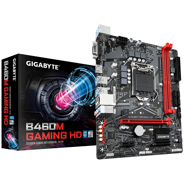 Gigabyte B460M Gaming HD Micro ATX Motherboard ( Intel Socket LGA1200, Support for 10th Generation Intel Core Series CPU, 2 RAM Slots, Max 64GB RAM Support )