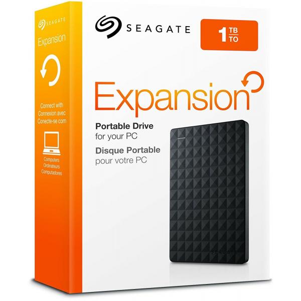 Seagate Expansion 1TB USB 3.0 Portable External Hard Drive, Black ( STEA1000400 )