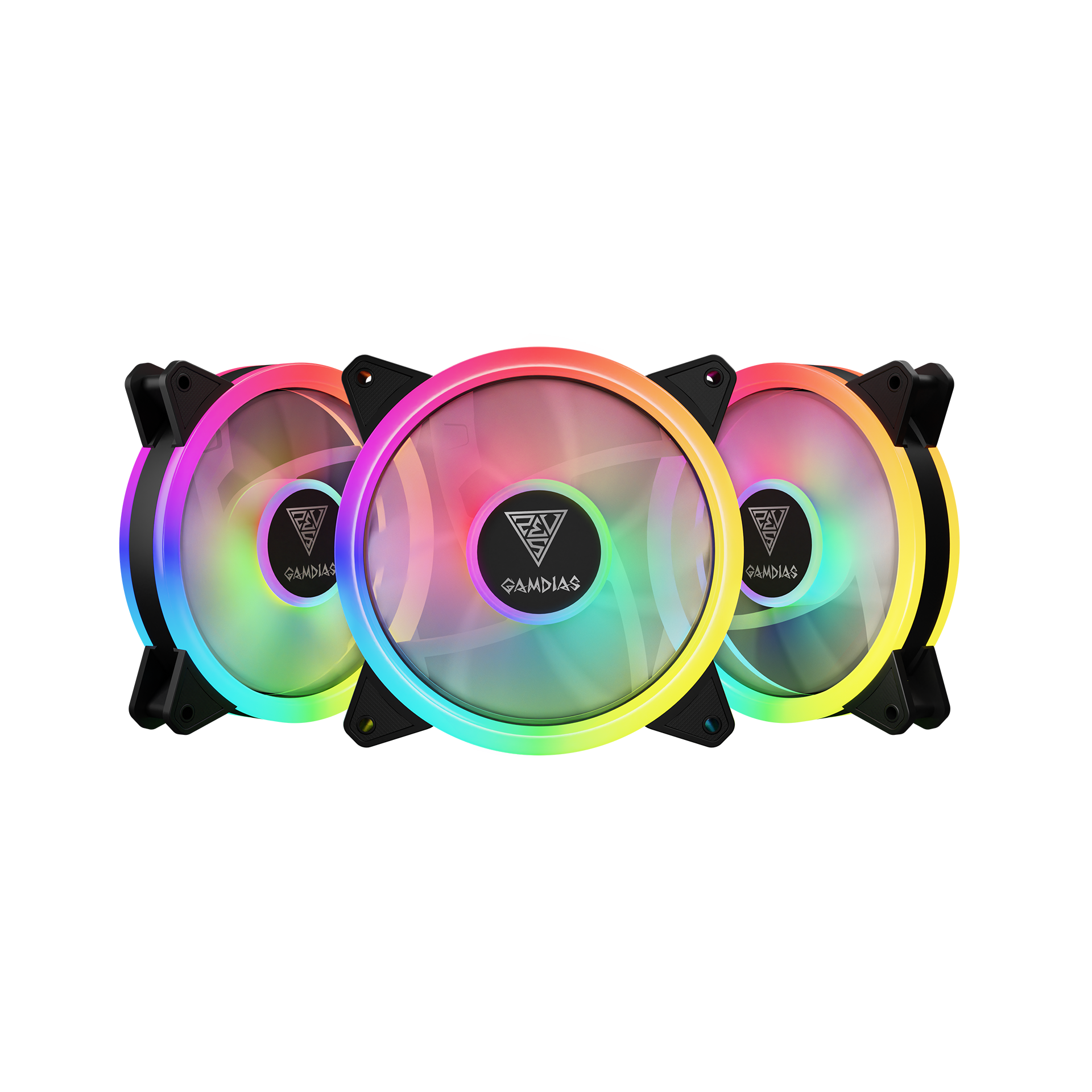Gamdias Aeolus M2-1203 LITE ARGB 120mm Chassis Fan, Triple Fan Pack