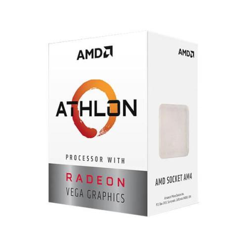 AMD Athlon 3000G Desktop Processor with Radeon Vega 3 Graphics YD3000C6FHBOX ( AM4 Socket, 2 Cores, 4 Threads, 3.5 GHz, 5MB Cache )