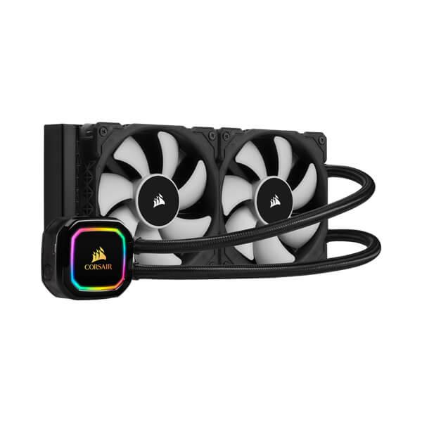 CORSAIR HYDRO SERIES, ICUE H100I PRO XT RGB, 240MM RADIATOR, DUAL 120MM ML SERIES PWM FANS, ADVANCED RGB LIGHTING AND FAN CONTROL WITH SOFTWARE, LIQUID CPU COOLER