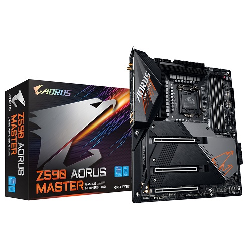 Gigabyte Z590 AORUS MASTER ATX Motherboard With Wifi ( Intel LGA1200 Socket, Supports Intel 11th and 10th Gen Core Series CPU, 4 RAM Slots, Max 128GB RAM )