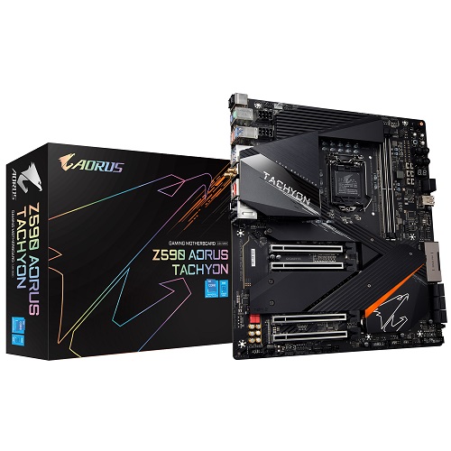 Gigabyte Z590 AORUS TACHYON E-ATX Motherboard With Wifi ( Intel LGA1200 Socket, Supports Intel 11th and 10th Gen Core Series CPU, 2 RAM Slots, Max 64GB RAM )