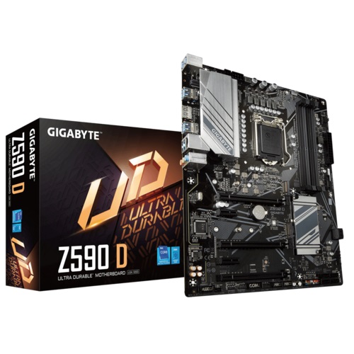 Gigabyte Z590 D ATX Motherboard ( Intel LGA1200 Socket, Supports Intel 11th and 10th Gen Core Series CPU, 4 RAM Slots, Max 128GB RAM )