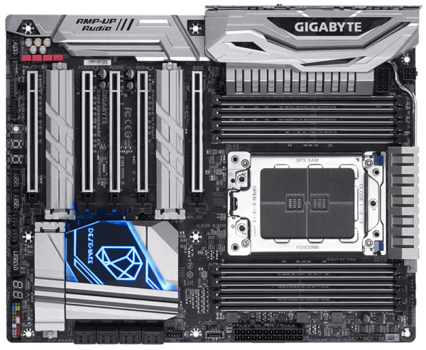 Gigabyte X399 DESIGNARE EX ATX Motherboard ( AMD TR4 Socket, For Ryzen Threadripper 1st and 2nd Generation CPU, 8 RAM Slots, Max 128GB RAM Support )