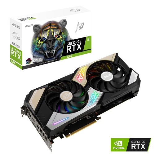 ASUS KO GeForce RTX 3060 V2 OC Edition LHR 12GB GDDR6 192 Bit RGB Graphics Card With Dual Fans
