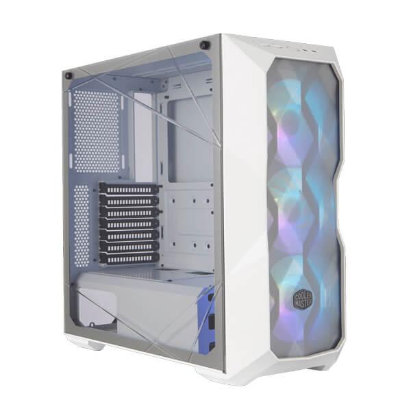 COOLER MASTER MASTERBOX TD500 MESH (E-ATX) MID TOWER CABINET - WITH TEMPERED GLASS SIDE PANEL AND ARGB CONTROLLER (WHITE)