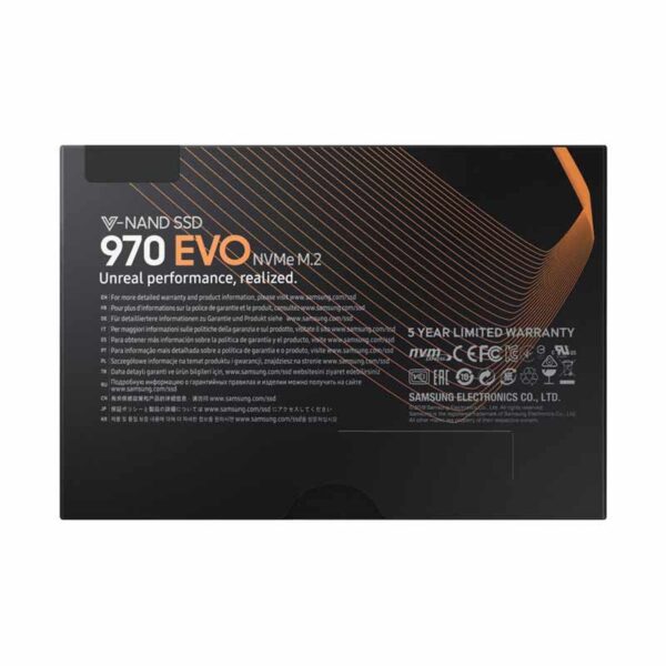 SAMSUNG 970 EVO 1TB M.2 NVME INTERNAL SSD (MZ-V7E1T0BW) - Image 2