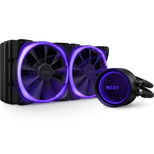 NZXT Kraken X53 RGB 240mm AIO CPU Liquid Cooler With Two 120mm Aer RGB 2 Fans ( RL-KRX53-R1 )