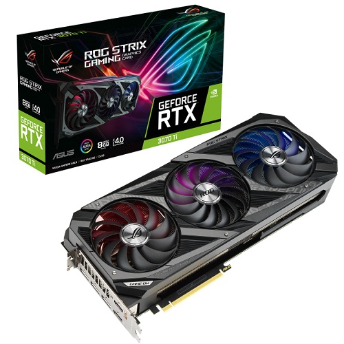 ASUS ROG Strix GeForce RTX 3070 Ti 8GB GDDR6X RGB Graphics Card With Triple Fans