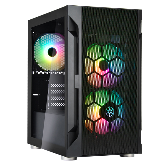 SilverStone FARA H1M PRO ARGB ( M-ATX ) Mid Tower Gaming Cabinet With TG Side Panel And ARGB Controller, Black ( SST-FAH1MB-PRO )