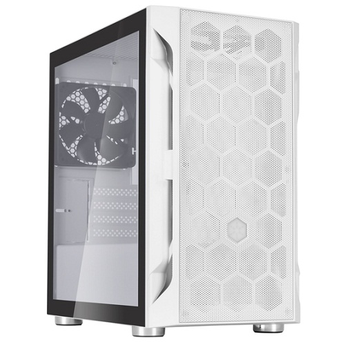 Silverstone FARA H1M Tempered Glass Micro ATX Mid Tower Gaming Chassis, White ( SST-FAH1MW-G )