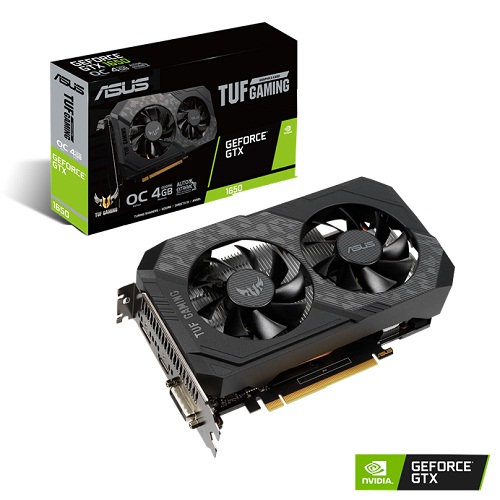 ASUS TUF Gaming GeForce GTX 1650 OC Edition 4GB GDDR6 128 Bit Graphics Card With Dual Fans ( TUF-GTX1650-O4GD6-GAMING )