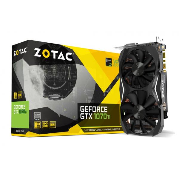 Zotac Graphics Card Pascal Series GTX 1070 TI 8GB GDDR5 Mini (ZT-P10710G-10P)